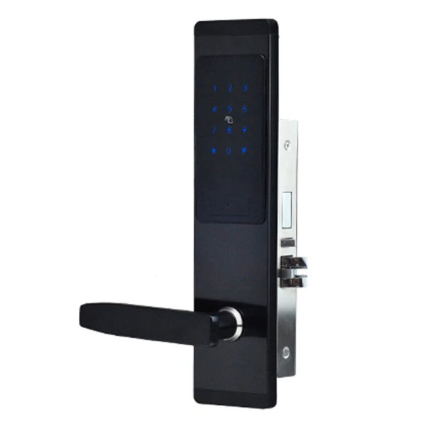 Замок електромеханічний автономний Trinix TRL-5102BT Black Right з Bluetooth і зчитувачем Mifare