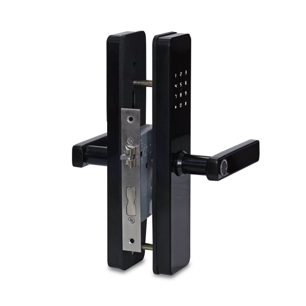 Замок біометричний автономний Trinix TRL-5303BTF Black з Bluetooth, зчитувачем відбитків пальців і карт Mifare