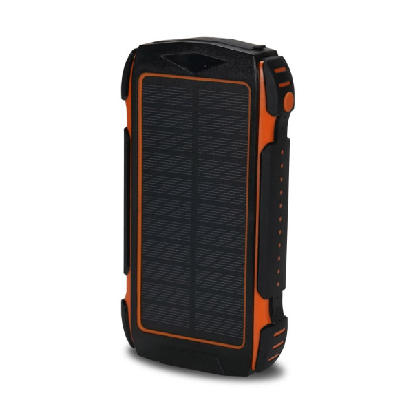 Повербанк з сонячною панеллю 30000mAh Power Bank Kraft TPB-1830SLP Orange 18W QC2.0 LED-ліхтар