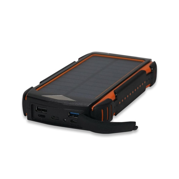 Повербанк з сонячною панеллю 30000mAh Power Bank Kraft TPB-1830SLP Orange 18W QC2.0 LED-ліхтар