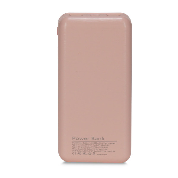 Повербанк 20000mAh Power Bank Kraft TPB-2020 Pink 22.5W QC3.0