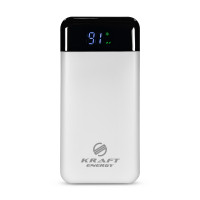 Повербанк 20000mAh Power Bank Kraft KPB-2120FCL White 22.5W QC3.0 LED-ліхтар