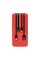 Повербанк 10000mAh Power Bank Kraft KPB-1110W Red бездротова зарядка