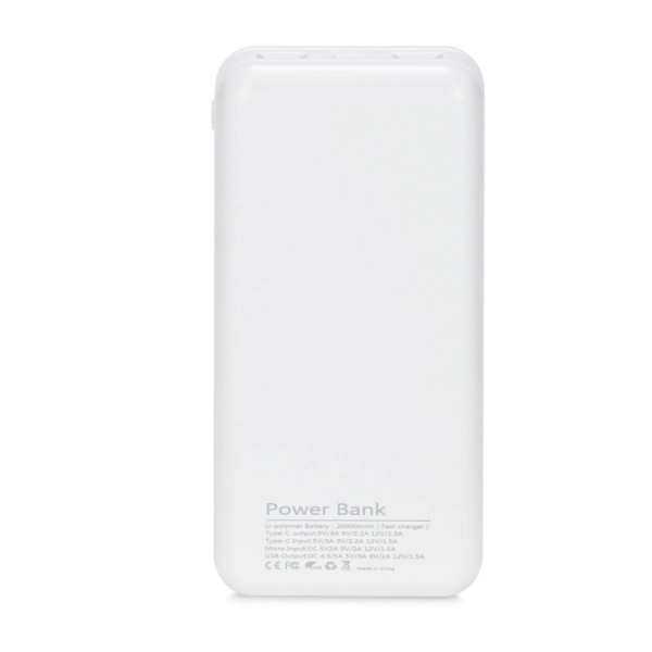 Повербанк 20000 mAh Power Bank Kraft KPB-2020FC White 22.5W QC3.0