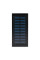 Повербанк з сонячною панеллю 20000mAh Power Bank Kraft KPB-1020SLIM Black LED-ліхтар