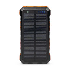 Повербанк з сонячною панеллю 20000mAh Power Bank Kraft KPB-U2230WFCSL Orange бездротова зарядка LED-ліхтар