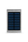 Повербанк з сонячною панеллю 10000mAh Power Bank Kraft KPB-1012SL Silver LED-ліхтар