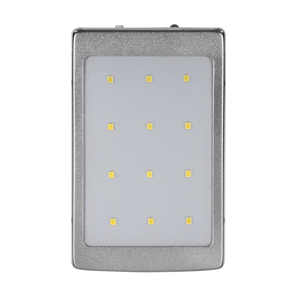 Повербанк з сонячною панеллю 10000mAh Power Bank Kraft KPB-1012SL Silver LED-ліхтар