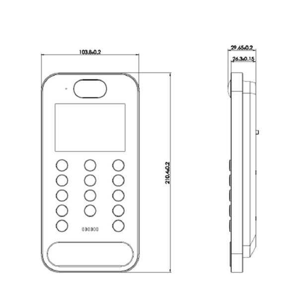 IP-відеопанель з WiFi 2Mp TVT TD-E2223-EM/IC/PE/WF з розпізнаванням облич та зчитувачем Mifare