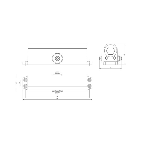 Дверний доводчик Dortec DT-64 White
