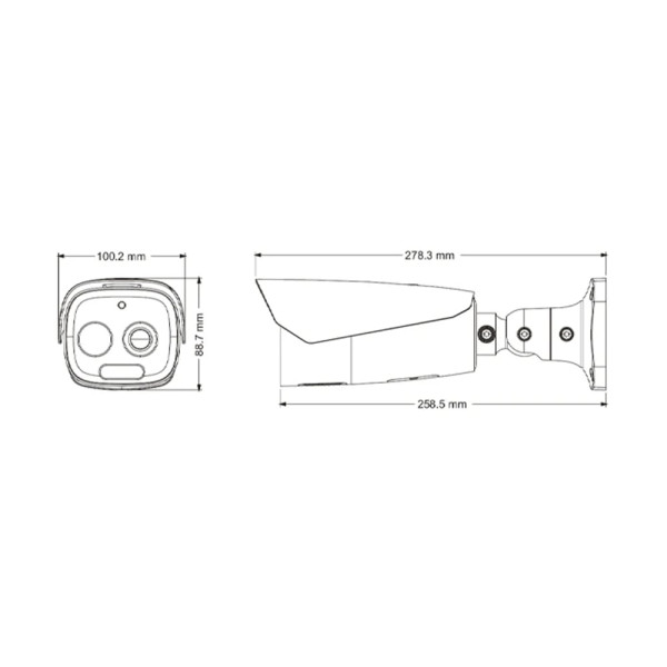 Тепловізійна IP-відеокамера 5Mp TVT TD-5433E1-VT(19/PE) f=12mm, thermal 384x288 f=19mm
