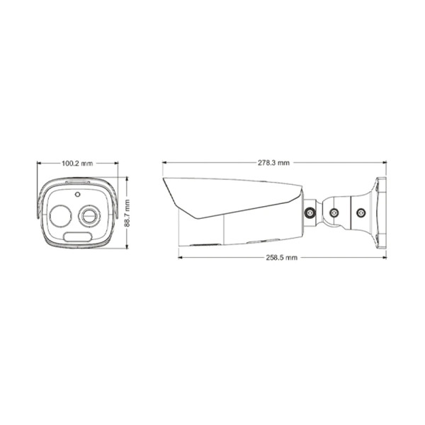 Тепловізійна IP-відеокамера 5Mp TVT TD-5433E1-VT(25/PE) f=16mm, thermal 384x288 f=25mm