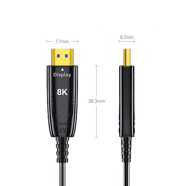 Кабель оптичний HDMI 2.1 20m Dtech DT-HOF8020