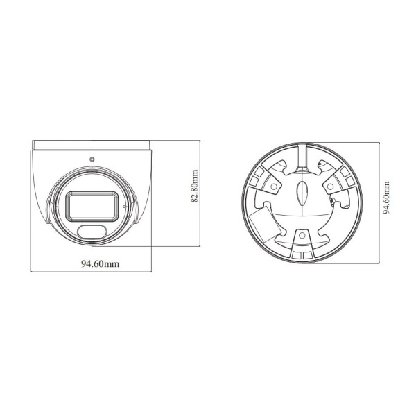 IP-відеокамера 4Mp TVT TD-9544S4-C(D/PE/AW2) Black f=2.8mm, ІЧ+LED-підсвічування, з мікрофоном