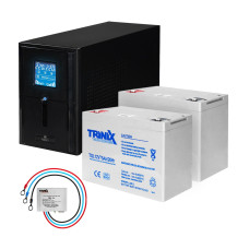 Комплект резервного живлення: Kraft PSW1000VA/800W(LCD)24V UPS + гелева батарея 1800 Вт*г