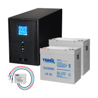 Комплект резервного живлення: Kraft PSW2000VA/1600W(LCD)24V UPS + гелева батарея 1143 Вт*г