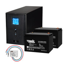 Комплект резервного живлення: Kraft PSW2000VA/1600W(LCD)24V UPS + батарея 2540 Вт*г