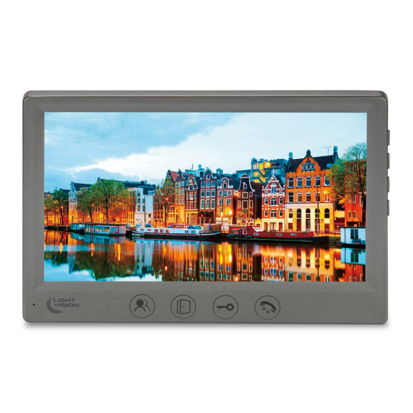 Комплект відеодомофона Light Vision: домофон 7" AMSTERDAM FHD Grey та відеопанель RIO FHD Grey