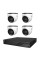Комплект IP-відеонагляду на 4 камери TVT IP-Video Kit 4x4Mp (T) PoE: 4 купольні 4Mp відеокамери + 4-канальний 6Mp відеореєстратор