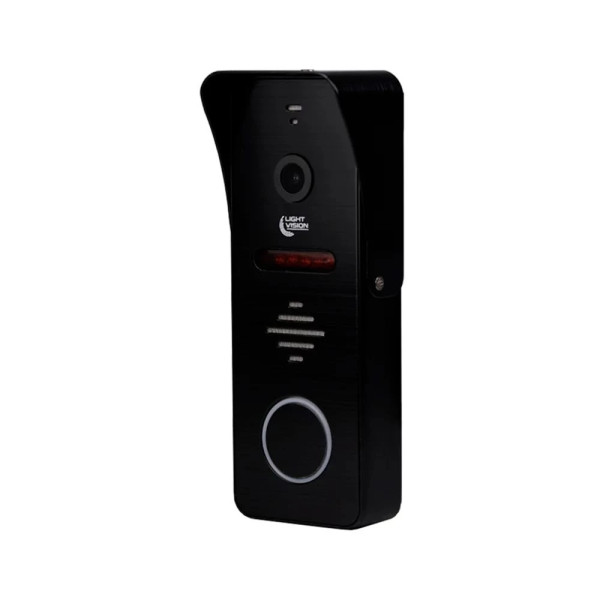 Комплект відеодомофона Light Vision: домофон 7" SINGAPORE (AI) FHD Black та відеопанель RIO FHD Black
