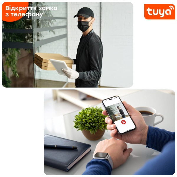 Комплект відеодомофона Light Vision: домофон 7" SINGAPORE (AI) FHD Black та відеопанель RIO FHD Black