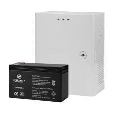 Комплект Kraft: джерело безперебійного живлення PSU-1203LED(P)  і акумуляторна батарея 12В 7.2Аг