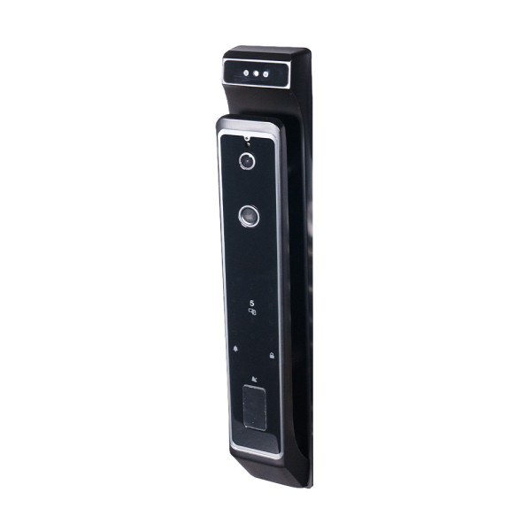 Замок біометричний автономний Trinix TRL-8801BTV Black з Bluetooth, розпізнаванням облич, зчитувачем відбитків пальців і карт Mifare