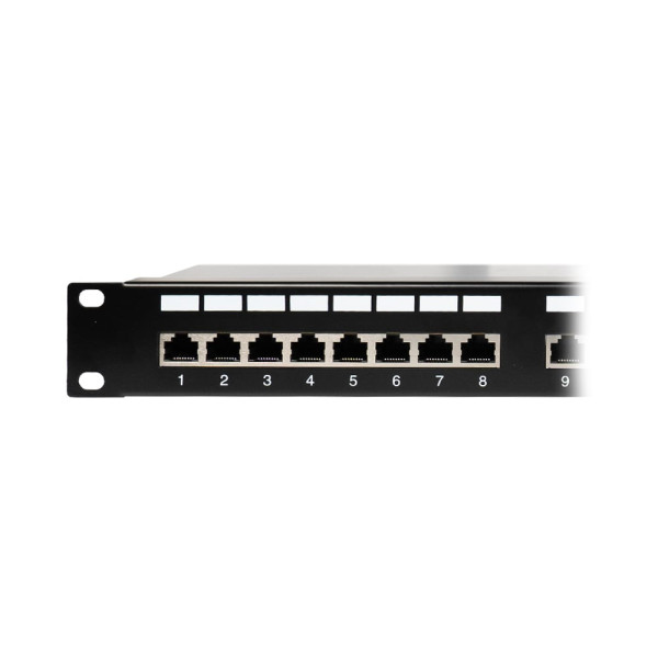 Патч-панель 24 порти NVC-PN-12/24 CAT5/CAT6 19" 1U екранована