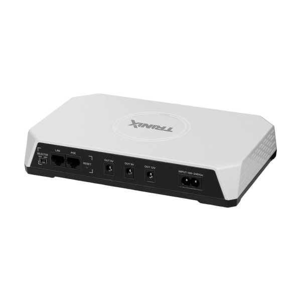 Джерело безперебійного живлення DC UPS Trinix TRX-MUPS-3648PoE (20000mAh LiFePo4) 5V/9V/12V/24V/48V/PoE, LiFePo4 4*5Ah, для роутера і медіаконвертера