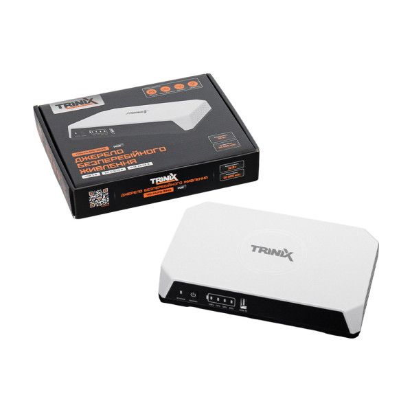 Джерело безперебійного живлення DC UPS Trinix TRX-MUPS-3648PoE (20000mAh LiFePo4) 5V/9V/12V/24V/48V/PoE, LiFePo4 4*5Ah, для роутера і медіаконвертера