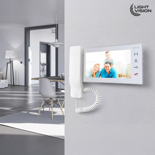 Комплект відеодомофона Light Vision: відеодомофон 7" SEOUL та відеопанель 2Mp White