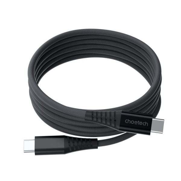 Кабель Choetech ХСС-1052 Black USB-C to USB-C Magnetic PD3.1 240W 1.2m
