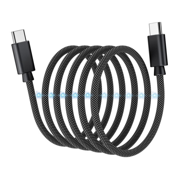 Кабель Choetech ХСС-1052 Black USB-C to USB-C Magnetic PD3.1 240W 1.2m