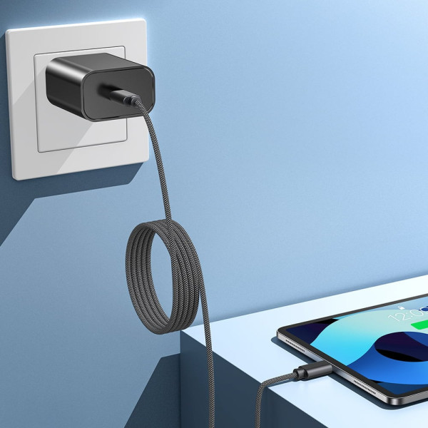 Кабель Choetech ХСС-1052 Black USB-C to USB-C Magnetic PD3.1 240W 1.2m