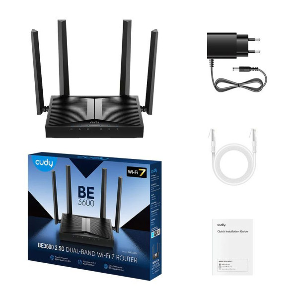 WiFi 7 маршрутизатор Cudy WR3600H 2.5G дводіапазонний BE3600