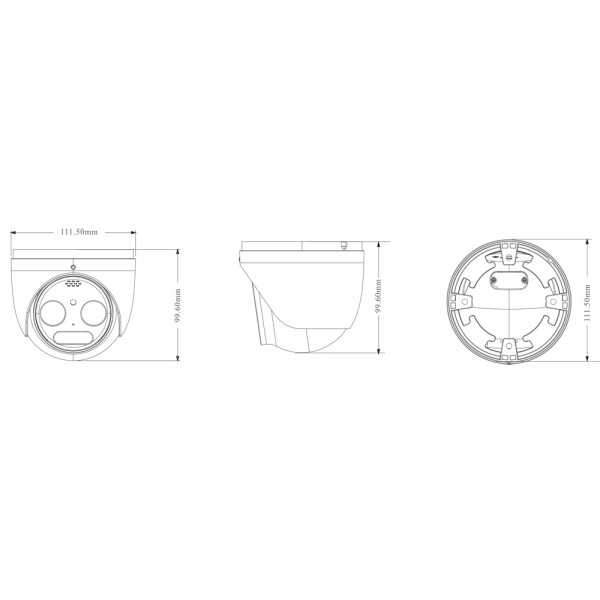 Тепловізійна IP-відеокамера 5Mp TVT TD-5525E1-VT(7/PE) f=8mm, thermal 256x192 f=7mm