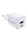 Мережевий зарядний пристрій Choetech PD5012 mini PD30W GAN A+C White