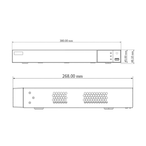 IP-відеореєстратор 32-канальний 8Mp TVT TD-3132H2-B2-B (192-192)