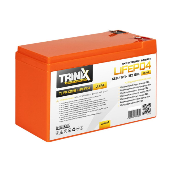 Акумуляторна батарея літій-залізо-фосфатна 12.8В 12А*год Trinix TLFP-1212S Ultra LiFePO4 (Orange)