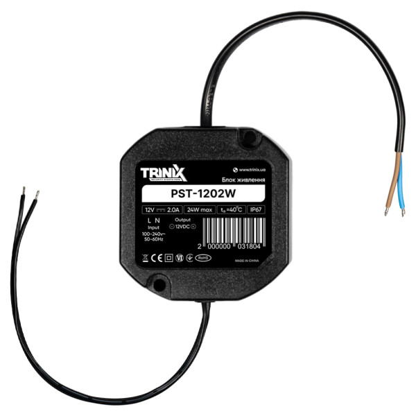 Блок живлення Trinix PST-1202W 12V/2A вологозахищений IP67