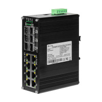PoE-комутатор 14-портовий керований L2+ ETH-IMC2408MP гігабітний з 8 портами PoE, 240W