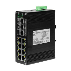 PoE-комутатор 14-портовий керований L2+ ETH-IMC2408MP гігабітний з 8 портами PoE, 240W