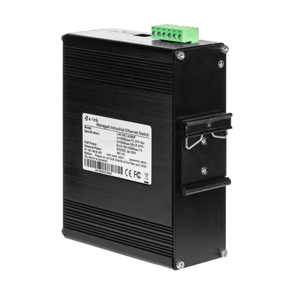 PoE-комутатор 14-портовий керований L2+ ETH-IMC2408MP гігабітний з 8 портами PoE, 240W