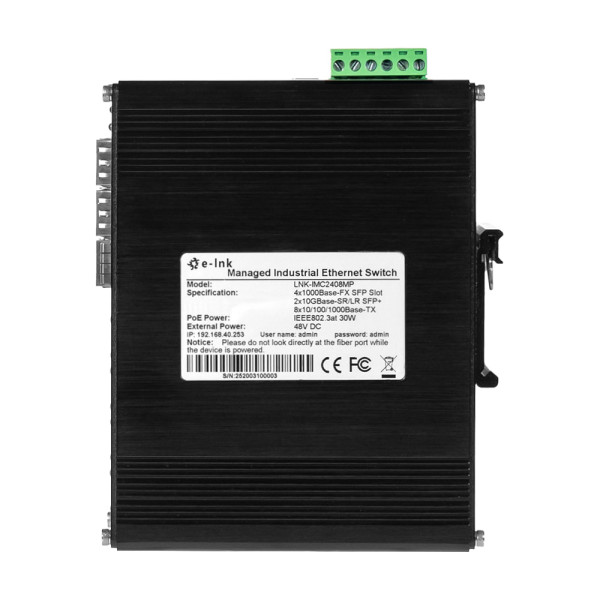 PoE-комутатор 14-портовий керований L2+ ETH-IMC2408MP гігабітний з 8 портами PoE, 240W