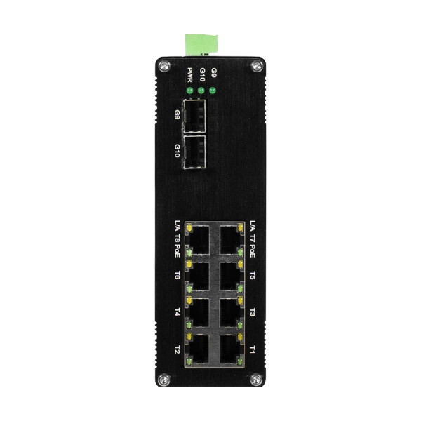 PoE-комутатор 10-портовий керований L2+ LNK-IMC208-2.5GPM-SFP+ 2.5G з 8 портами PoE, 240W