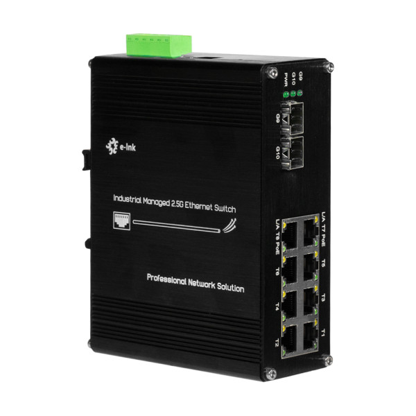 PoE-комутатор 10-портовий керований L2+ LNK-IMC208-2.5GPM-SFP+ 2.5G з 8 портами PoE, 240W