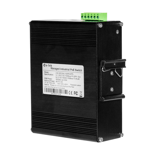 PoE-комутатор 10-портовий керований L2+ LNK-IMC208-2.5GPM-SFP+ 2.5G з 8 портами PoE, 240W