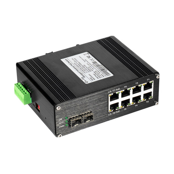 PoE-комутатор 10-портовий керований L2+ LNK-IMC208-2.5GPM-SFP+ 2.5G з 8 портами PoE, 240W