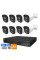 Комплект IP-відеонагляду на 8 камер TVT IP-Video Kit 8x4Mp (B) PoE: 8 циліндричних 4Mp відеокамери + 8-канальний 6Mp відеореєстратор
