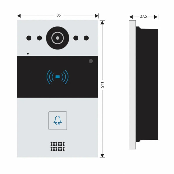 IP-відеопанель 2Mp Akuvox R20A SIP зі зчитувачем EM-Marine / Mifare / NFC